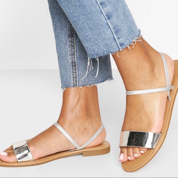 Strappy Metallic Sandal - Picture 1 of 2